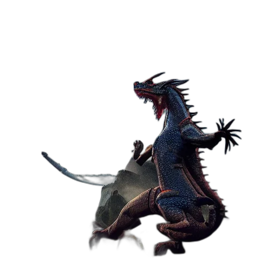 dragon, creature, animal, sword transparent PNG cut-out
