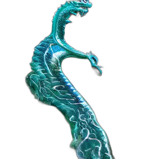dragon, staff, sword, creature transparent PNG cut-out