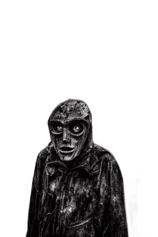 mask, creature, face, jacket transparent PNG cut-out