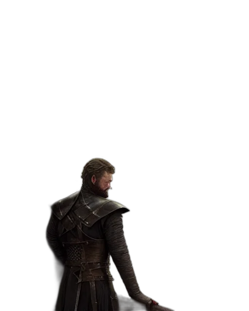sword, jacket, weapon, staff, concept art, 3d render, fantasy art, pixel art transparent PNG cut-out