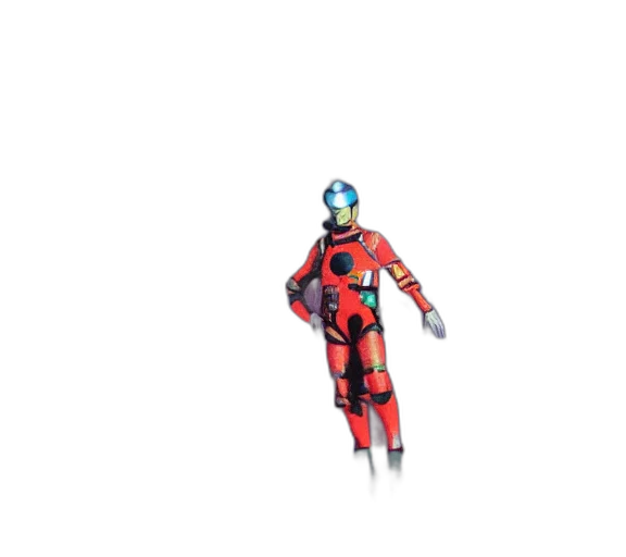 robot, weapon, jacket, staff transparent PNG cut-out