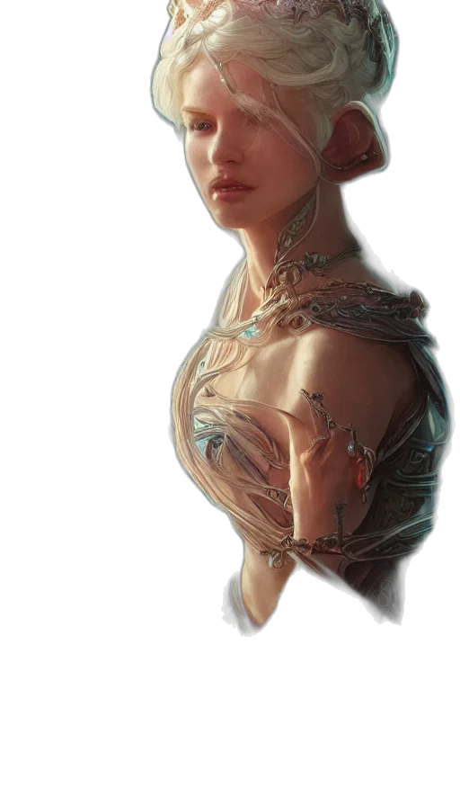 dress, jewelry, crown, face transparent PNG cut-out