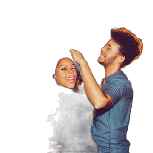 hair, photorealistic, outer space, underwater, fire, cute, couple, doing transparent PNG cut-out