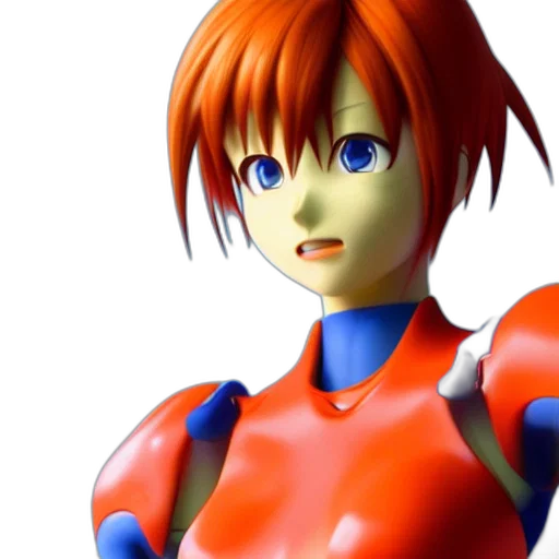 robot, 3d render, concept art, photorealistic, full, body, render, asuka transparent PNG cut-out