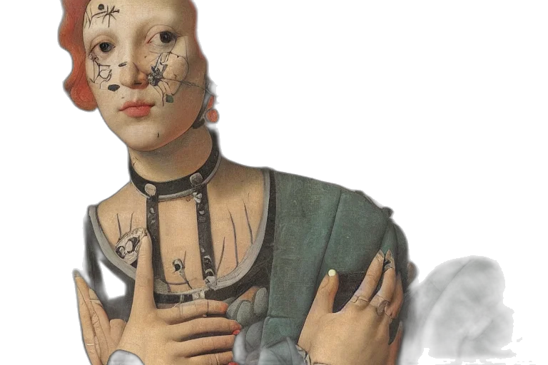 mask, face, jewelry, photorealistic transparent PNG cut-out