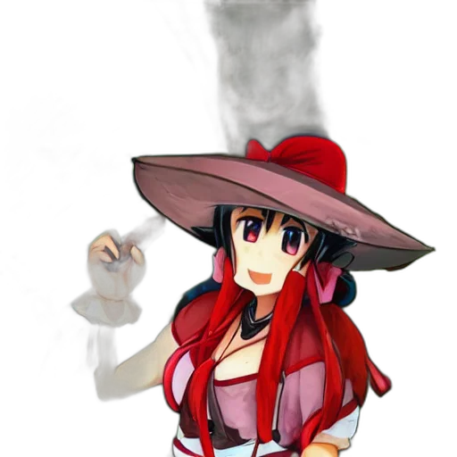hat, staff, dress, weapon, anime, fantasy art, concept art, pixel art transparent PNG cut-out
