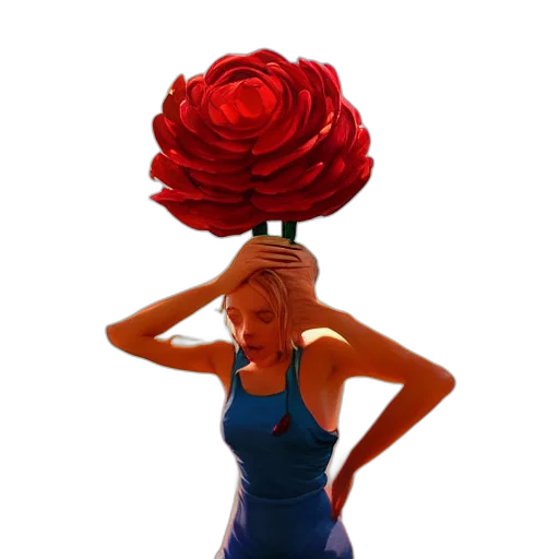 dress, crown, hat, flower, 3d render, concept art, pixel art, photorealistic transparent PNG cut-out