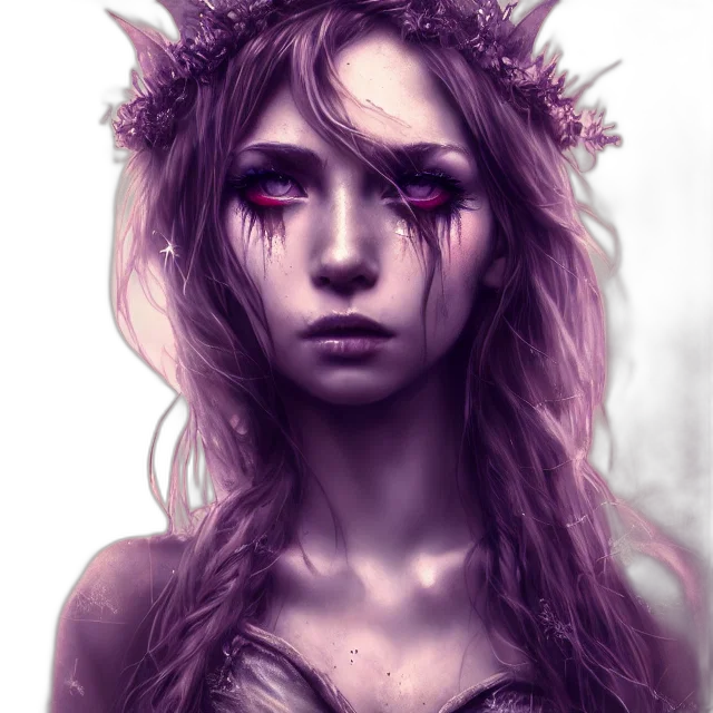 face, crown, mask, creature, fantasy art, photorealistic, concept art, watercolor transparent PNG cut-out