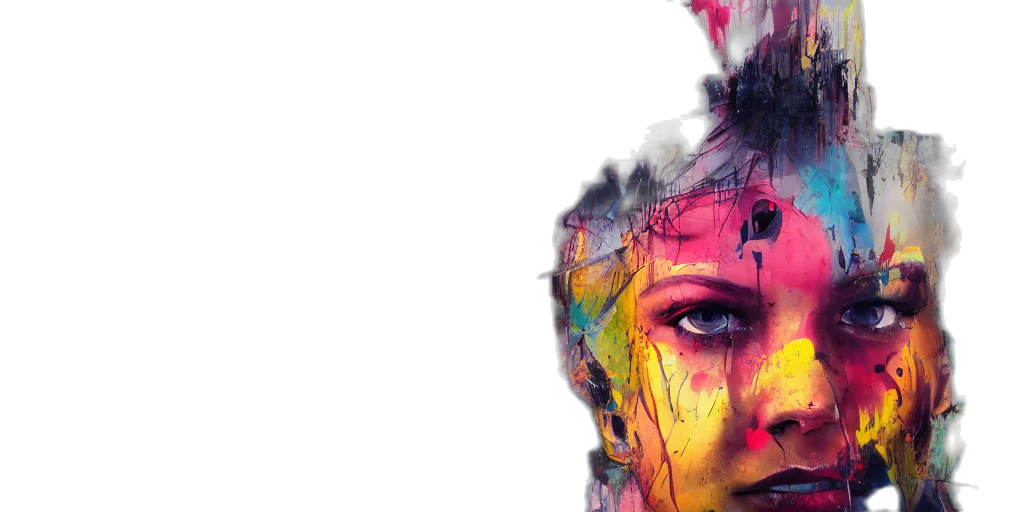 face, photorealistic, watercolor, concept art transparent PNG cut-out