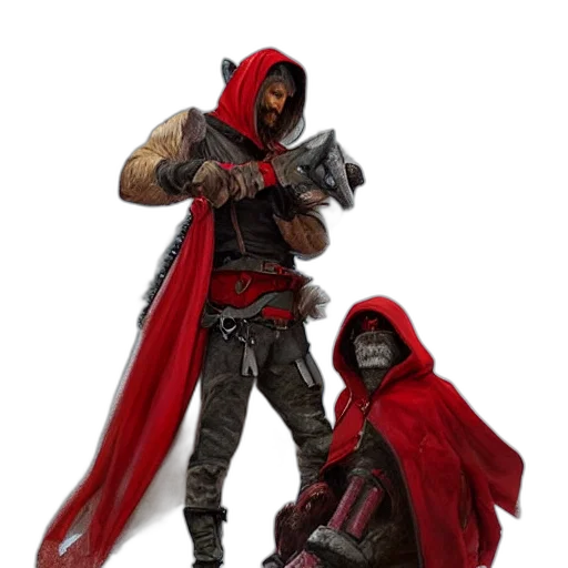 concept art, 3d render, fantasy art, red transparent PNG cut-out