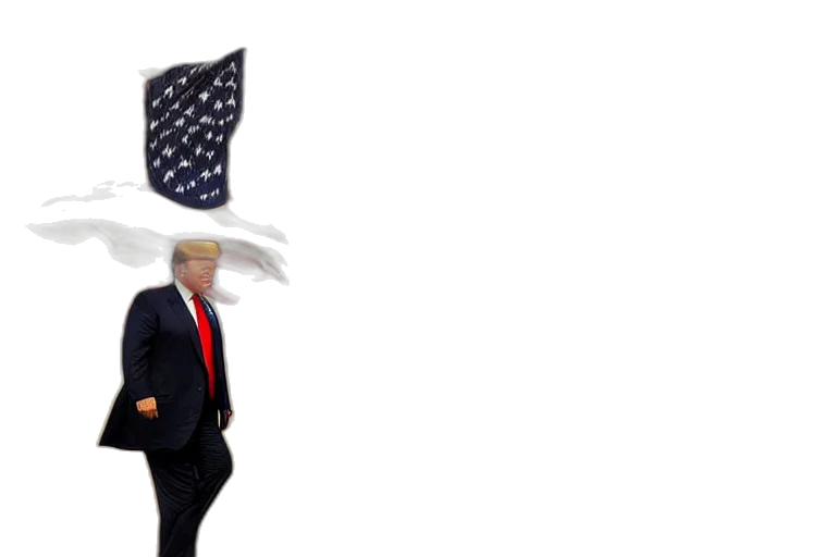 umbrella, hat, jacket, mask, concept art, trump, fantasy, painting transparent PNG cut-out