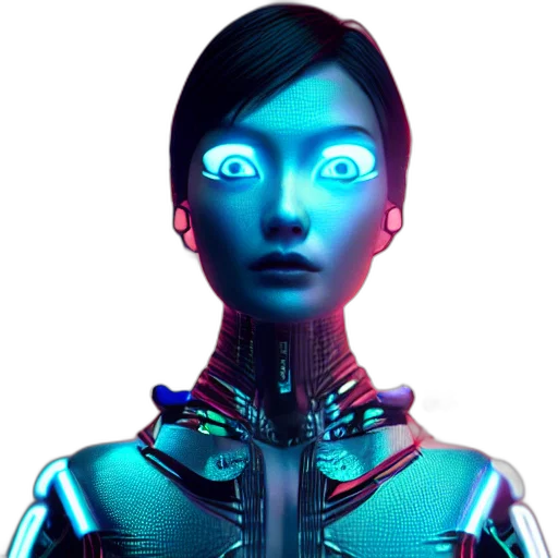 robot, face, mask, creature, cyberpunk, concept art, 3d render, comic book art transparent PNG cut-out