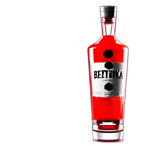 bottle, 3d render, photorealistic, vodka transparent PNG cut-out