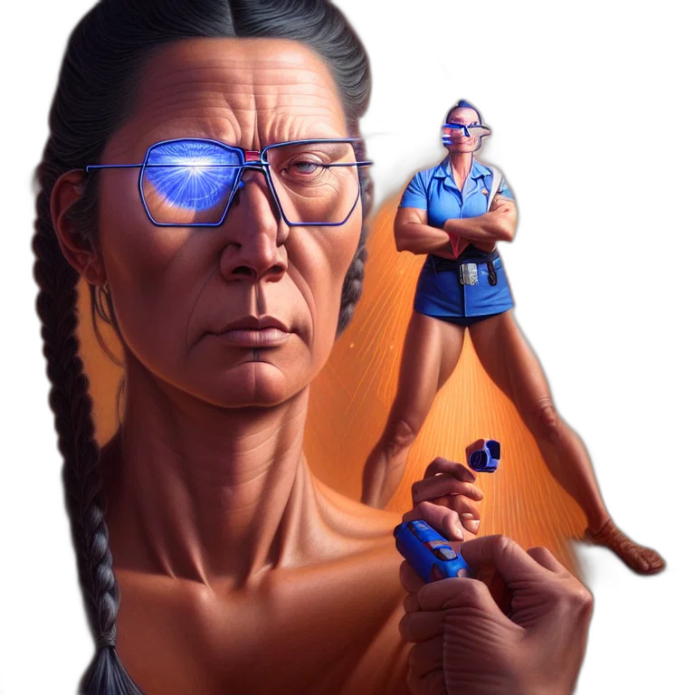 staff, face, jewelry, concept art transparent PNG cut-out
