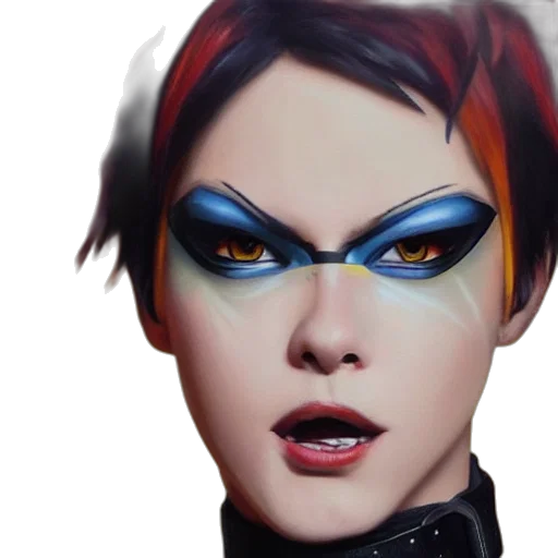 concept art, photorealistic, cyberpunk, comic book art, oil, painting, punk, tracer transparent PNG cut-out