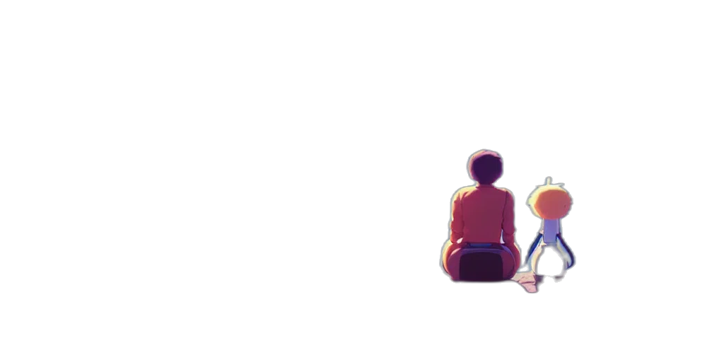 robot, umbrella, crown, pixel art transparent PNG cut-out