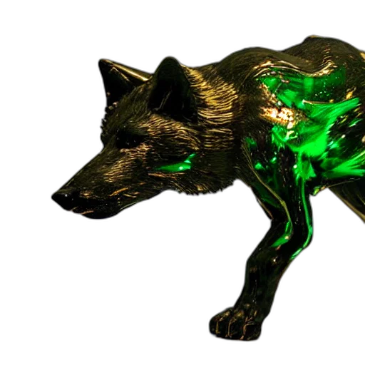 animal, jewelry, creature, 3d render, concept art, fantasy art, cyberpunk, green transparent PNG cut-out