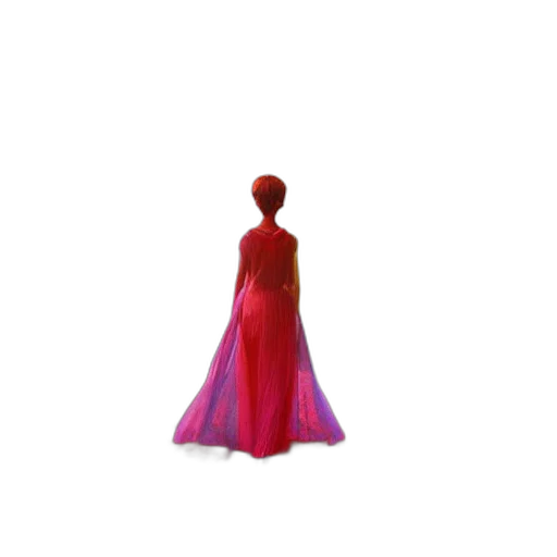 dress, crown, hair, jewelry, 3d render, concept art, pixel art, vaporwave transparent PNG cut-out