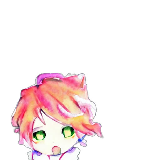 staff, face, creature, weapon, watercolor, anime, pixel art, cartoon transparent PNG cut-out