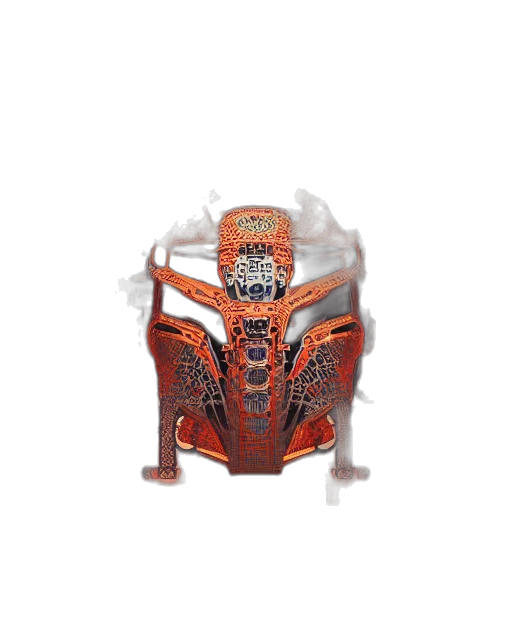 furniture, mask, crown, shoes, 3d render, concept art, symmetry, portrait transparent PNG cut-out