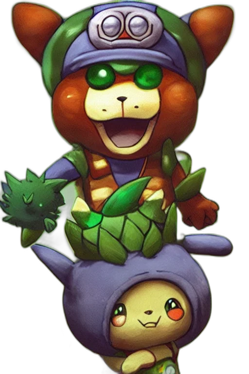 staff, crown, pixel art, concept art, fantasy art, 3d render, teemo, pokemon transparent PNG cut-out