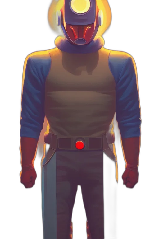jacket, staff, robot, mask transparent PNG cut-out