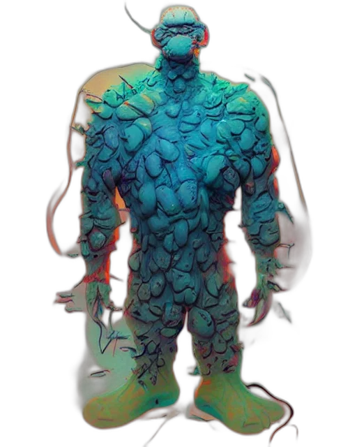 creature, robot, mask, staff transparent PNG cut-out