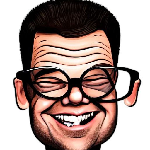 face, staff, cartoon, photorealistic transparent PNG cut-out