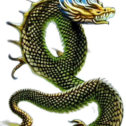 dragon, staff, jewelry, animal, fantasy art, concept art, photorealistic, 3d render transparent PNG cut-out