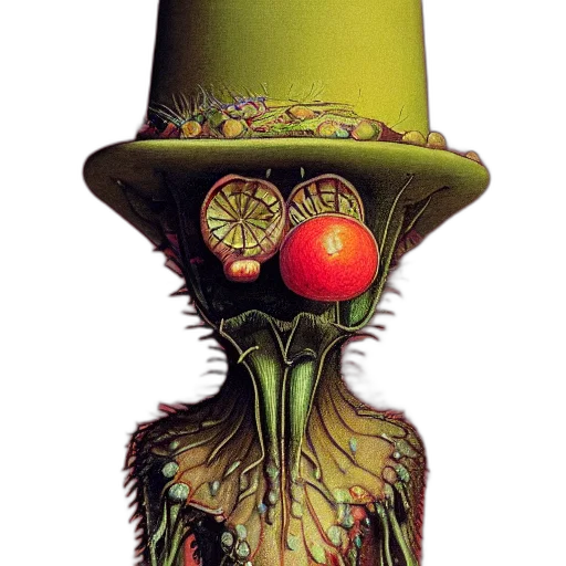 mask, hat, staff, creature transparent PNG cut-out