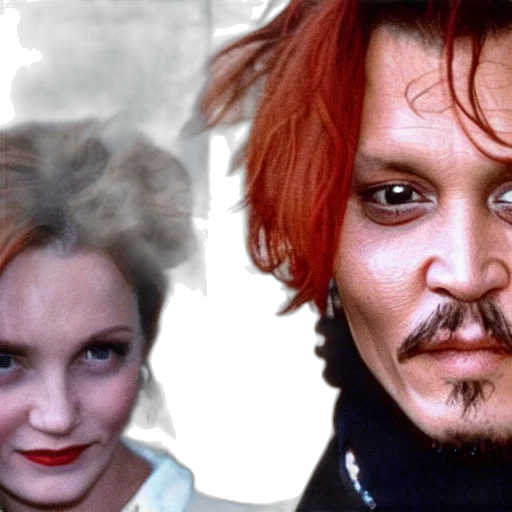 johnny, depp, ginger, hair, year, old, girlfriend transparent PNG cut-out