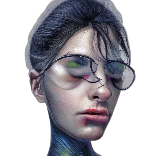 face, mask, robot, jewelry, cyberpunk, photorealistic, concept art, fantasy art transparent PNG cut-out