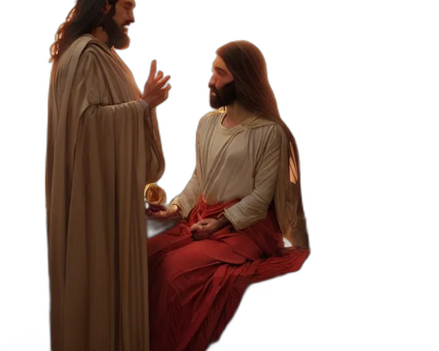 3d render, photography, jesus, coupling, women, jerusalem, deep, focus transparent PNG cut-out