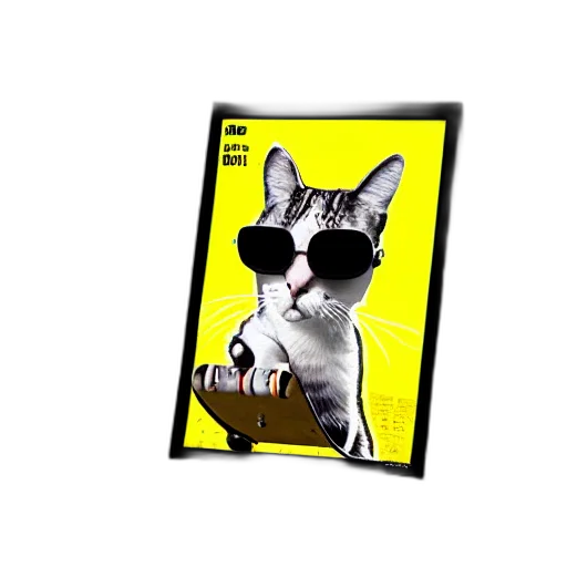 animal, staff, concept art, photorealistic, pixel art, comic book art, cat, standing transparent PNG cut-out