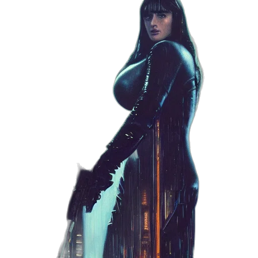 dress, jacket, robot, creature, cyberpunk, concept art, comic book art, fantasy art transparent PNG cut-out