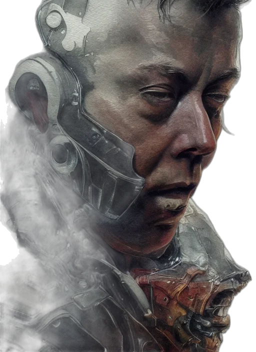 face, mask, robot, concept art transparent PNG cut-out