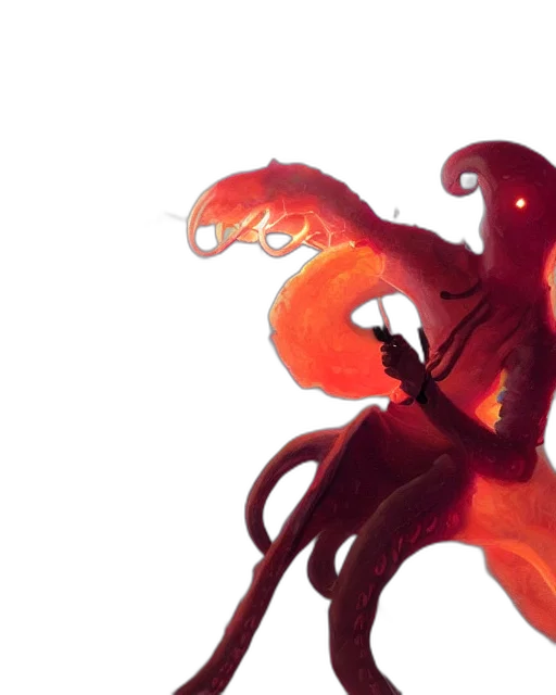 creature, dragon, concept art, fantasy art, watercolor, 3d render, fire, red transparent PNG cut-out