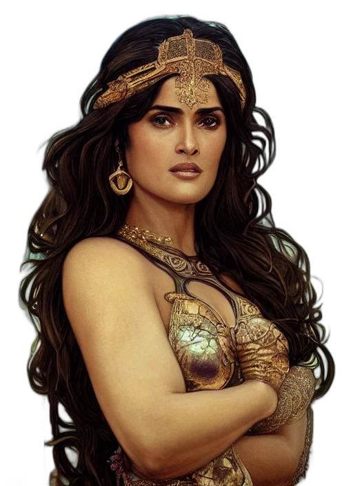jewelry, crown, fantasy art, photorealistic, comic book art, oil painting, earth tones, salma transparent PNG cut-out