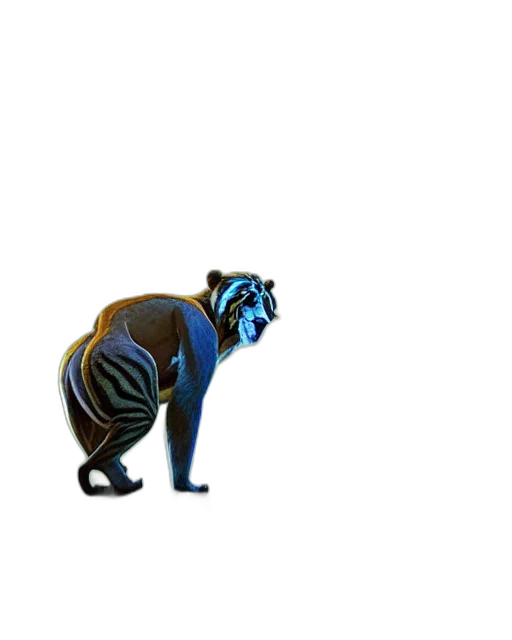 animal, creature, staff, mask, 3d render, concept art, vaporwave, photorealistic transparent PNG cut-out