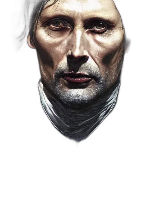 face, mask, robot, sword, photorealistic, concept art, comic book art, fantasy art transparent PNG cut-out