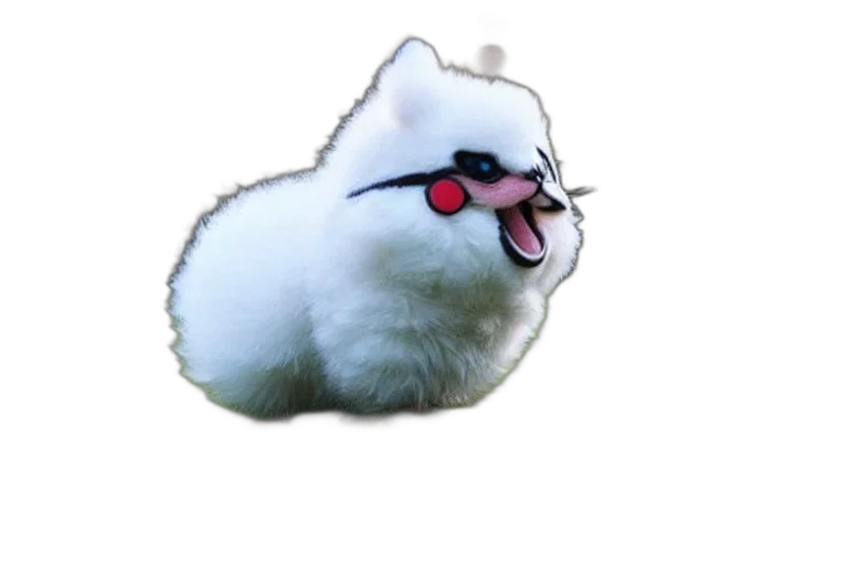 animal, staff, creature, face, pixel art, 3d render, photorealistic, vaporwave transparent PNG cut-out