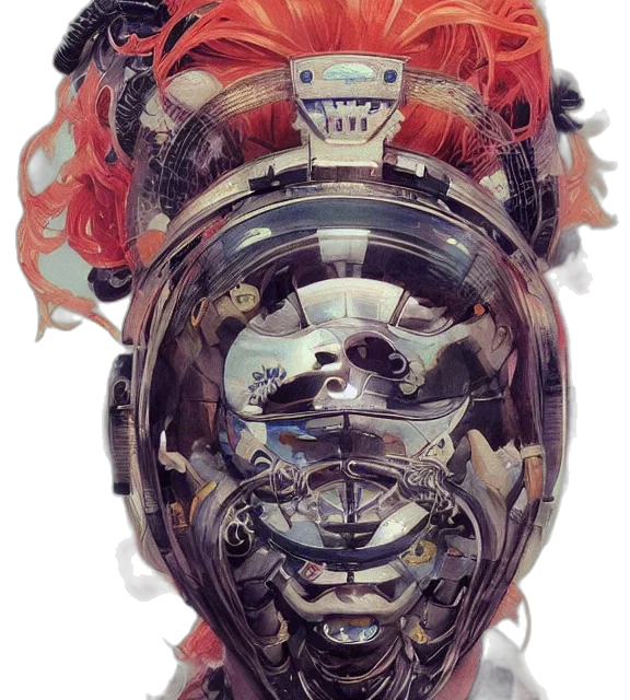mask, robot, face, crown transparent PNG cut-out