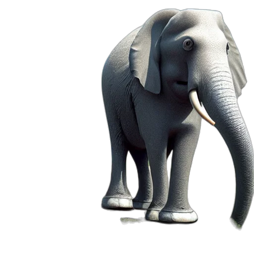 animal, 3d render, photorealistic, concept art, kardashian, eating, dead, elephant transparent PNG cut-out