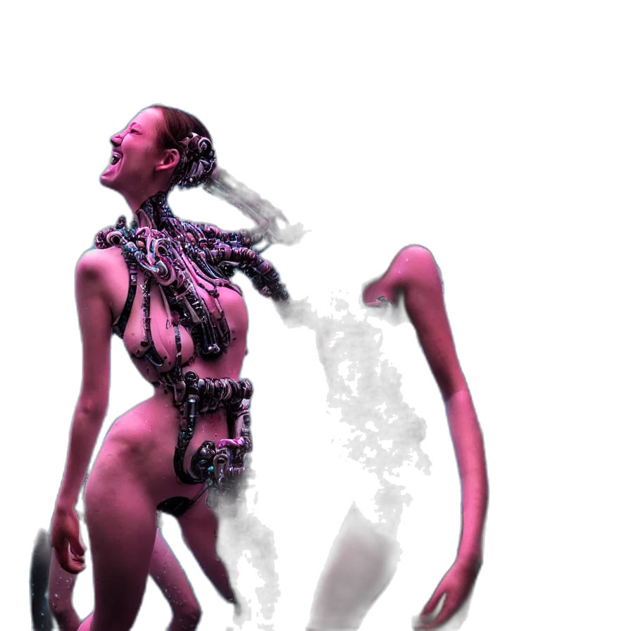 robot, creature, cyberpunk, concept art transparent PNG cut-out