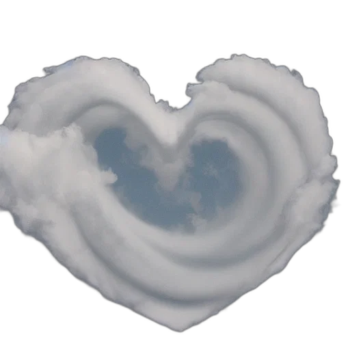 3d render, photorealistic, pixel art, heart, shape, vortex, cloud transparent PNG cut-out