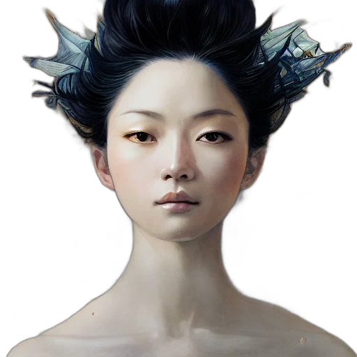 crown, face, mask, creature, fantasy art, photorealistic, concept art, oil painting transparent PNG cut-out