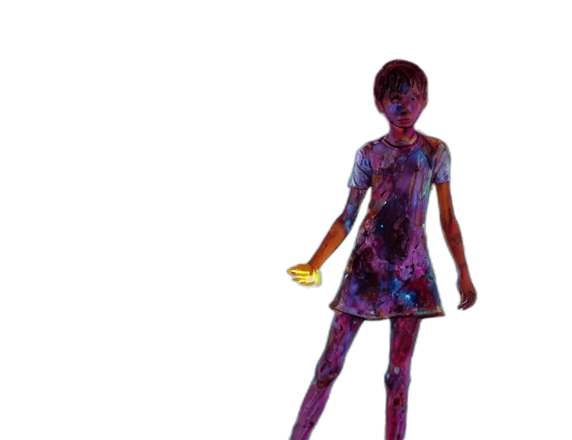 dress, robot, bottle, creature, 3d render, concept art, pixel art, vaporwave transparent PNG cut-out