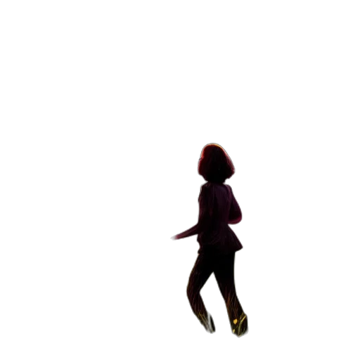 dress, shoes, staff, creature transparent PNG cut-out