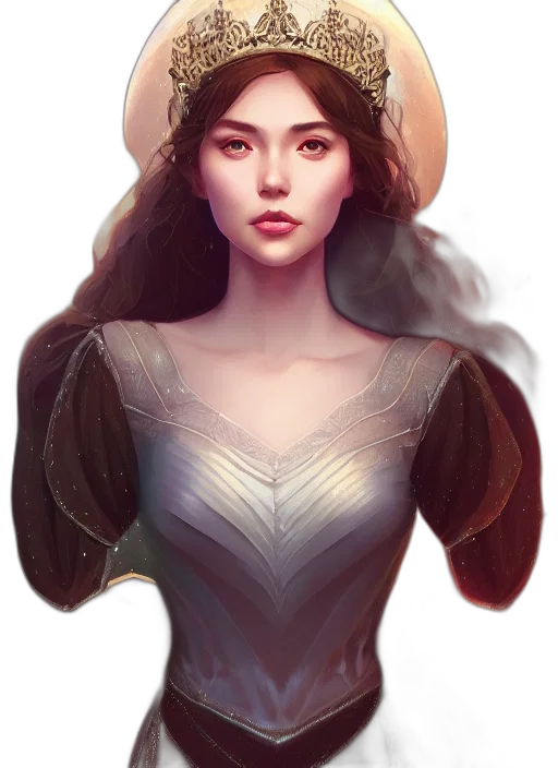 crown, dress, hat, face transparent PNG cut-out