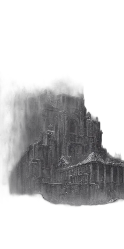 building, sword, crown, concept art transparent PNG cut-out